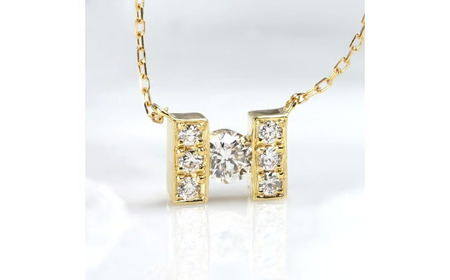 K18 0.15ct H字ネックレス 山梨県 甲斐市 BQ-192 