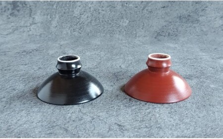 有田焼 至福の盃 ペア ブラックパール・レッドパール【松尾陶器】酒器 盃 ぐい呑み お酒 和食器 食器 うつわ 器 おちょこ お猪口 赤 黒 セット 2個 24000円 A24-213