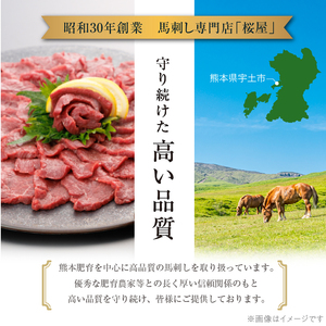 桜屋 赤身馬刺し 約300g(専用醤油150ml×1本付) _U01-1328