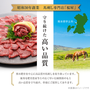 桜屋 赤身馬刺し 約200ｇ(専用醤油付き150ml×1本) _U01-1327