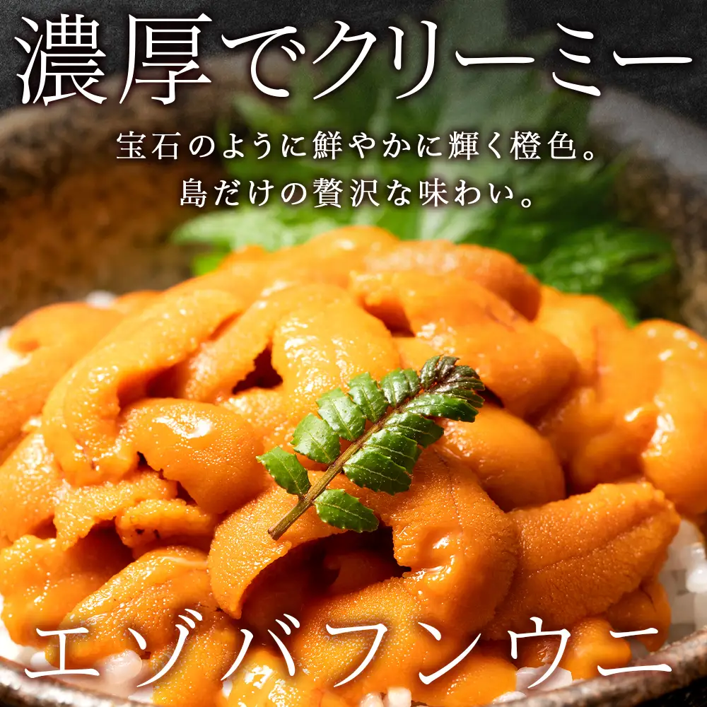 【2026年7月～8月発送予約】エゾバフンウニ 100g (100g×1パック) ＜利尻漁業協同組合＞
