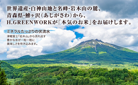 先行予約 令和8年産 あさゆき 玄米 10kg(5kg×2) [H.GREENWORK] 青森県 鰺ヶ沢産 / お米 希少米 もっちり 備蓄 健康 津軽