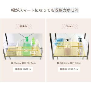 ステンレス棚 頑丈洗濯機ラック smart 棚3段 YGL-1081 燕三条 川口工器
