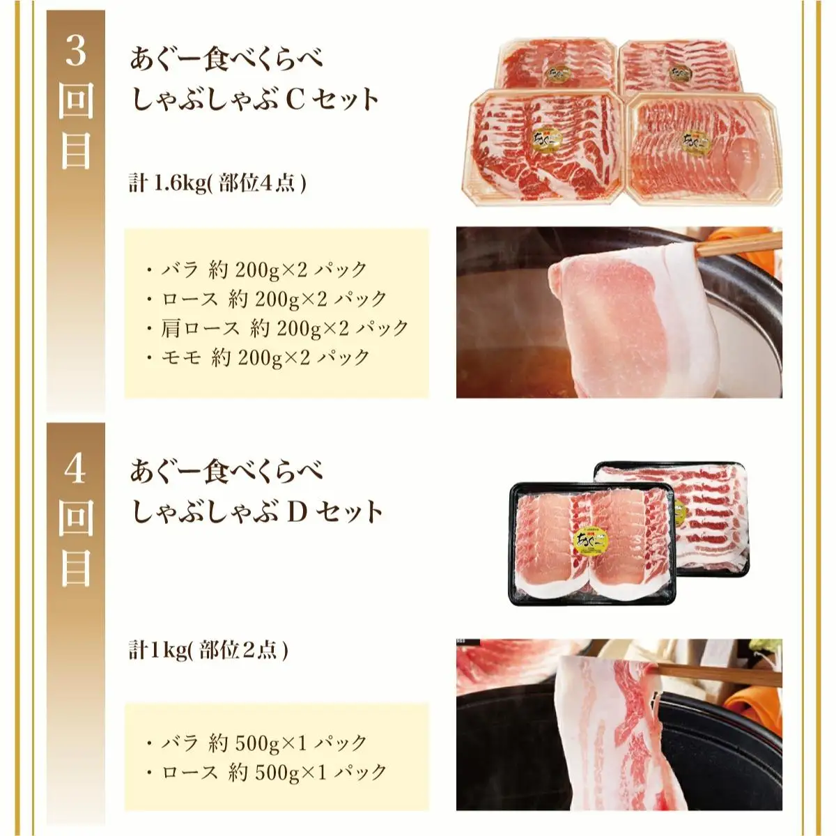 【年6回】あぐー食べくらべしゃぶしゃぶセット定期便