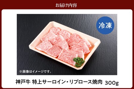 神戸牛特上サーロイン・リブロース焼肉300g　61-17