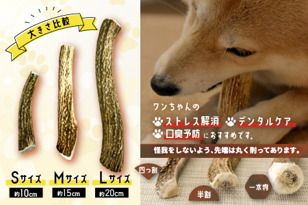 犬用「鹿の角(半割り)」Ｌサイズ×2本[53-1600]