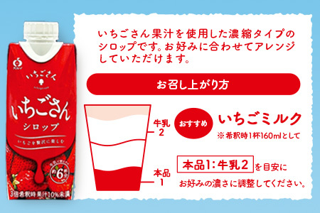 工場直送！いちごさんシロップ 【330ml×12 計3960ml】濃縮 希釈 | ブランドいちご フルーツ 果物 飲料 佐賀県産 イチゴ 牛乳 ミルク ヨーグルト トッピング 国産 人気 おやつ 送料無料 佐賀県 鹿島市 B-907