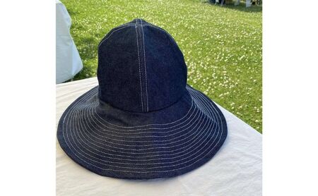 ブリム端（つば）ワイヤー入りでアレンジ自在！持ち運びにも便利！デニムキャプリーヌ