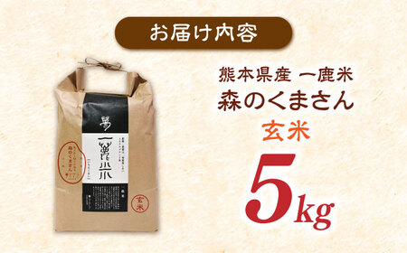〈令和7年度産米〉 【天日塩を使用】一鹿米 森のくまさん  玄米5kg 【株式会社 夢アグリ】[ZCL025]