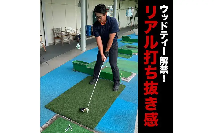 ゴルフ練習マット ウッドティーを刺せるプロ仕様 TEEUP PRO RANGE MAT 150×100cm 業務用高重量12kg 35mm 超厚ボリューム芝 【パターマット工房PROゴルフショップ】[ATAG095]