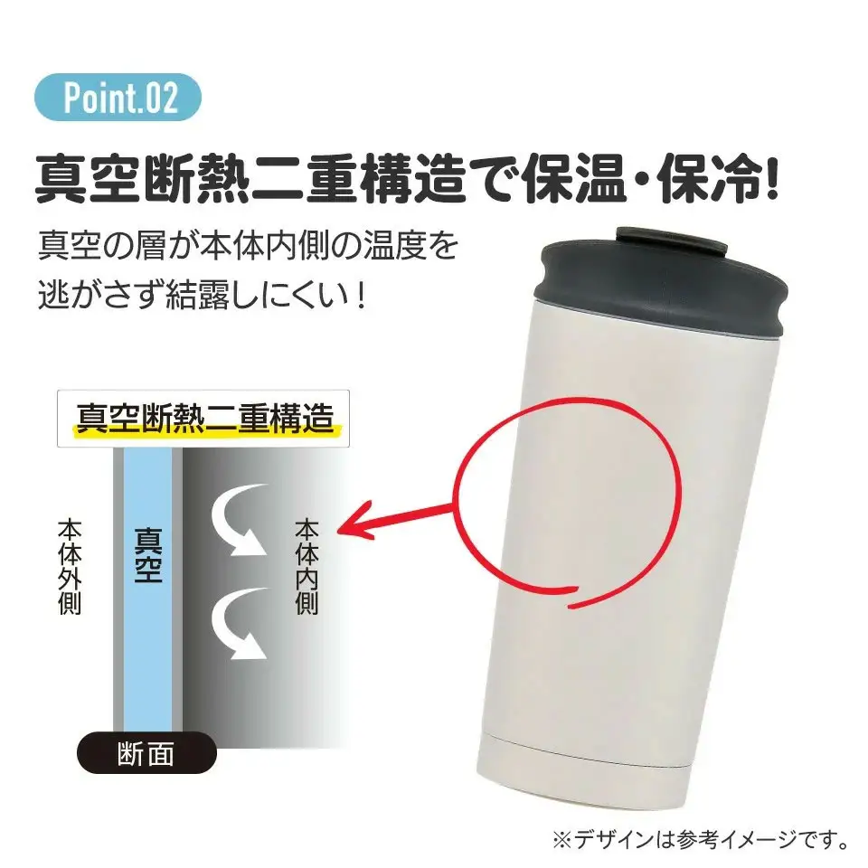 保温 保冷 ステンレス サーモ タンブラー 水筒 450ml STBF5 アイボリー 奈良県奈良市 skt151 スケーター 700293