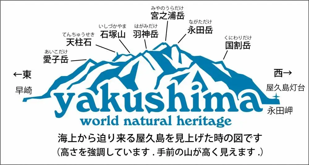 やくＴ（屋久島Ｔシャツ）・洋上アルプス＜ダークグレー／サイズM＞