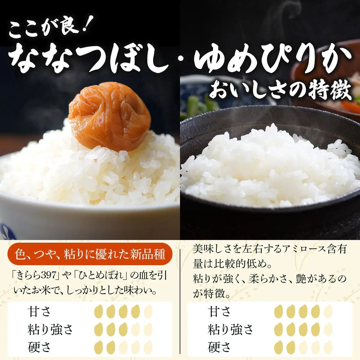 《令和 7 年産》北海道米 ゆめぴりか ななつぼし 食べ比べセット 10kg [a164-025]