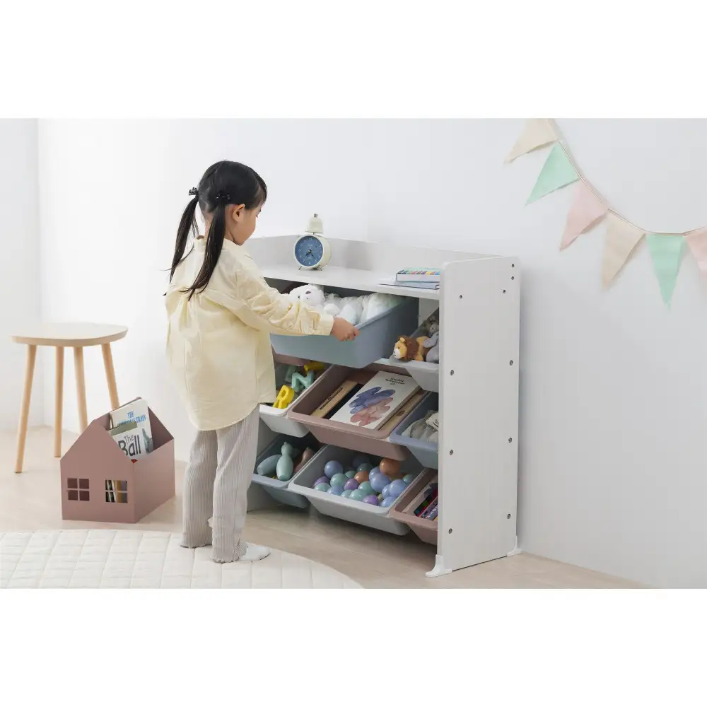 天板付きキッズトイハウスラック TKTHR-39R ホワイト