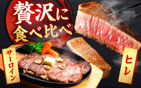 佐賀牛 ステーキ 2種 計600g 食べ比べ セット （サーロインステーキ 2枚・ヒレステーキ 2枚）　吉野ヶ里町/ミートフーズ華松[FAY121]