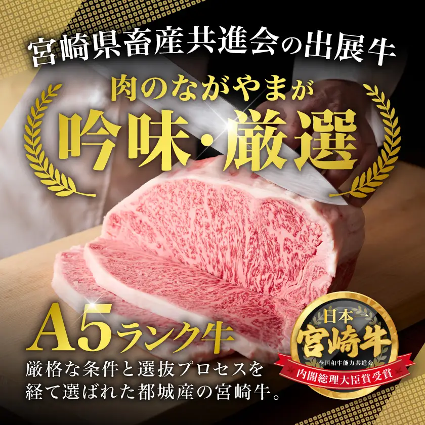 【和牛枝肉共励会牛】(A5)宮崎牛リブロースブロック1kg〔AF-25-002〕_(都城市) 宮崎県 宮崎牛 リブロース 1000g ブロック肉 真空 品評会出展牛 特別セット