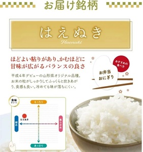 SG0121　9月下旬発送開始／【6回定期便】令和8年産 ［無洗米］はえぬき　5kg×6回(計30kg) 農家直送 HO