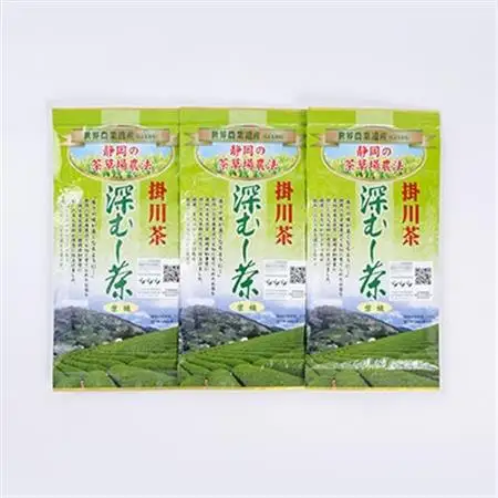 世界農業遺産　静岡の茶草場農法　掛川茶深むし茶・葉織　100g袋×3本【配送不可地域：離島・沖縄県】【1600783】