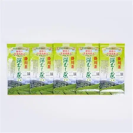 世界農業遺産　静岡の茶草場農法　掛川茶深むし茶・葉織　100g袋×5本【配送不可地域：離島・沖縄県】【1600862】