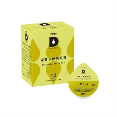 UCC「深蒸し静岡煎茶 ＆ 静岡まろみ焙じ茶」ドリップポッドカプセル 各4箱 合計8箱(96杯分)【配送不可地域：離島・沖縄県】【1603576】