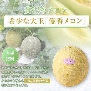 312.【先行予約】幻の「優香メロン」希少・大玉1.8kg前後1玉　※2026年6月下旬頃より順次発送予定