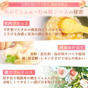桃ジャム 瓶タイプ 果肉ゴロっと贅沢仕上げ　1個入り【aozf003】