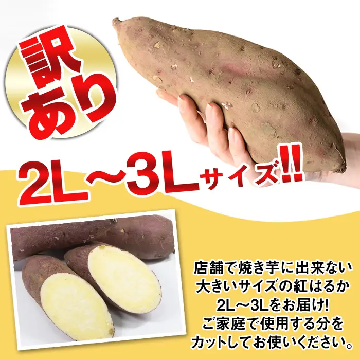 isa875 《訳あり》熟成紅はるか(約10kg・2L～3Lサイズ混合) 訳あり さつまいも 紅はるか 鹿児島 生芋 完熟 長期熟成 土付き べにはるか サツマイモ 焼き芋に 【いさ工房】