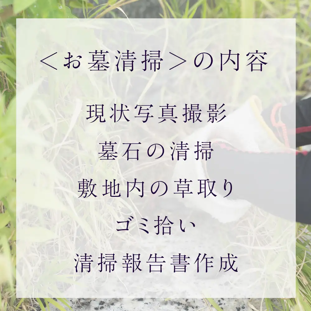 お墓清掃