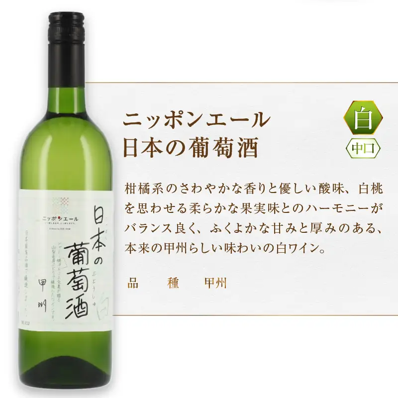 ワイン シャトー勝沼 ニッポンエール 日本の葡萄酒 赤白2本（MG）B-794