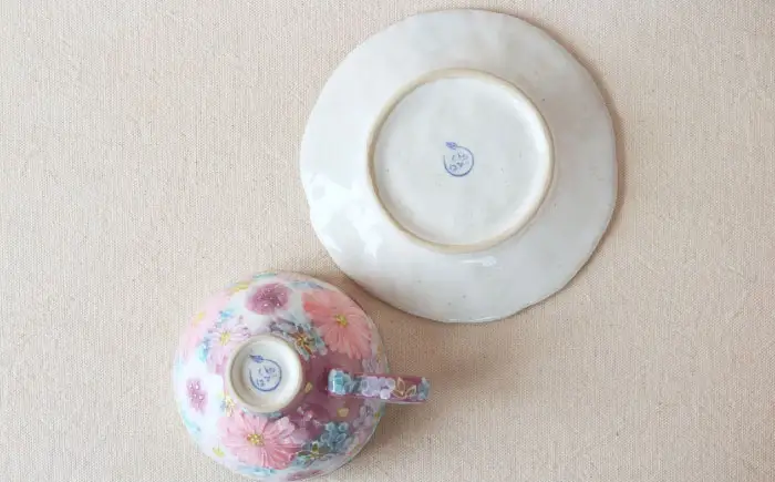 【瀬戸焼】「工房 ゆずりは」 色彩花 コーヒー碗皿 1客 【松本陶器株式会社】 / マグ 食器 コーヒーカップ ティーカップ / 瀬戸市[BBDX029]
