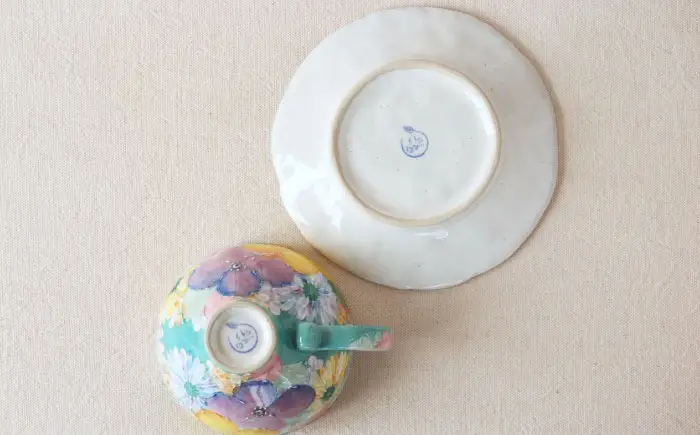 【瀬戸焼】「工房 ゆずりは」 彩優花 コーヒー碗皿 1客 【松本陶器株式会社】 / マグ 食器 コーヒーカップ ティーカップ / 瀬戸市[BBDX030]