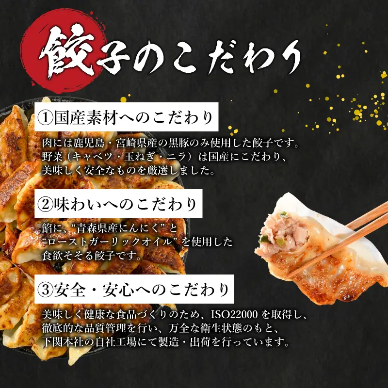 訳あり 黒豚にんにく餃子 72個 冷凍 餃子 IB