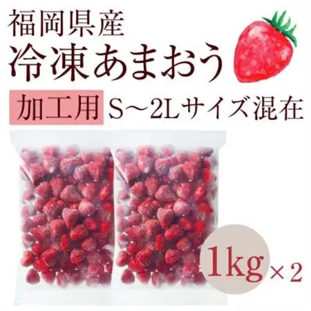 【濃厚な味わい!】冷凍いちご「博多あまおう」1kg×2セット(大野城市)【配送不可地域：離島】【1729104】