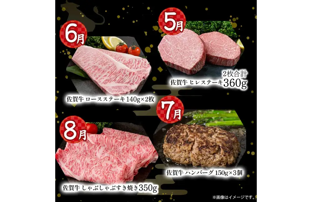 V2x1 佐賀牛 毎月お楽しみ便 12回コース 定期便 12ヶ月 ローストビーフ 赤身 焼肉 ロース ステーキ ウデブロック ヒレステーキ ハンバーグ しゃぶしゃぶ すき焼き 切落し ロース ヒレ 人気 おすすめ 国産牛 和牛 ブランド牛 牛肉 肉 高級 佐賀県 太良町