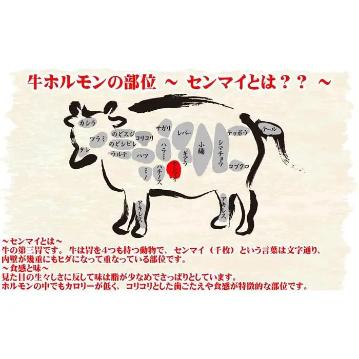 松葉の博多名物 珍味「和牛センマイ刺し300g 6人前」