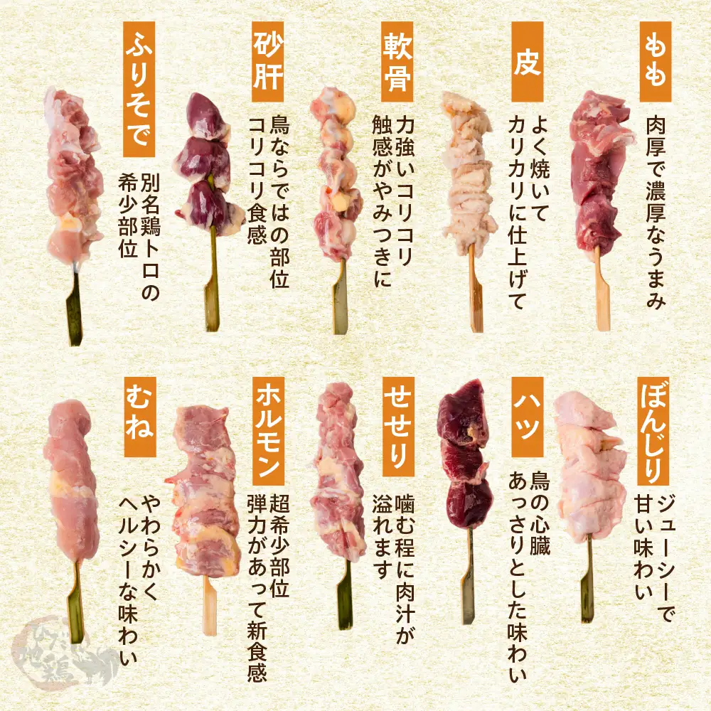 飛騨地鶏 焼き鳥 10種20本 食べ比べ 焼き鳥 