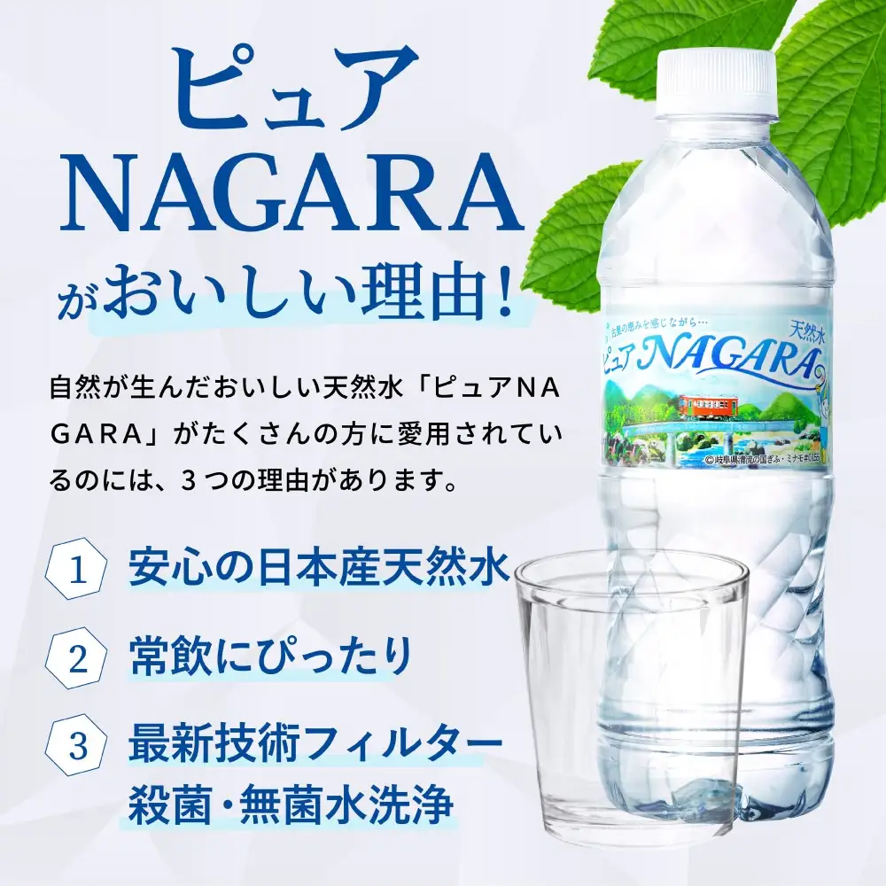 500ml×24本×1ケース ナチュラルミネラルウォーター ピュアNAGARA