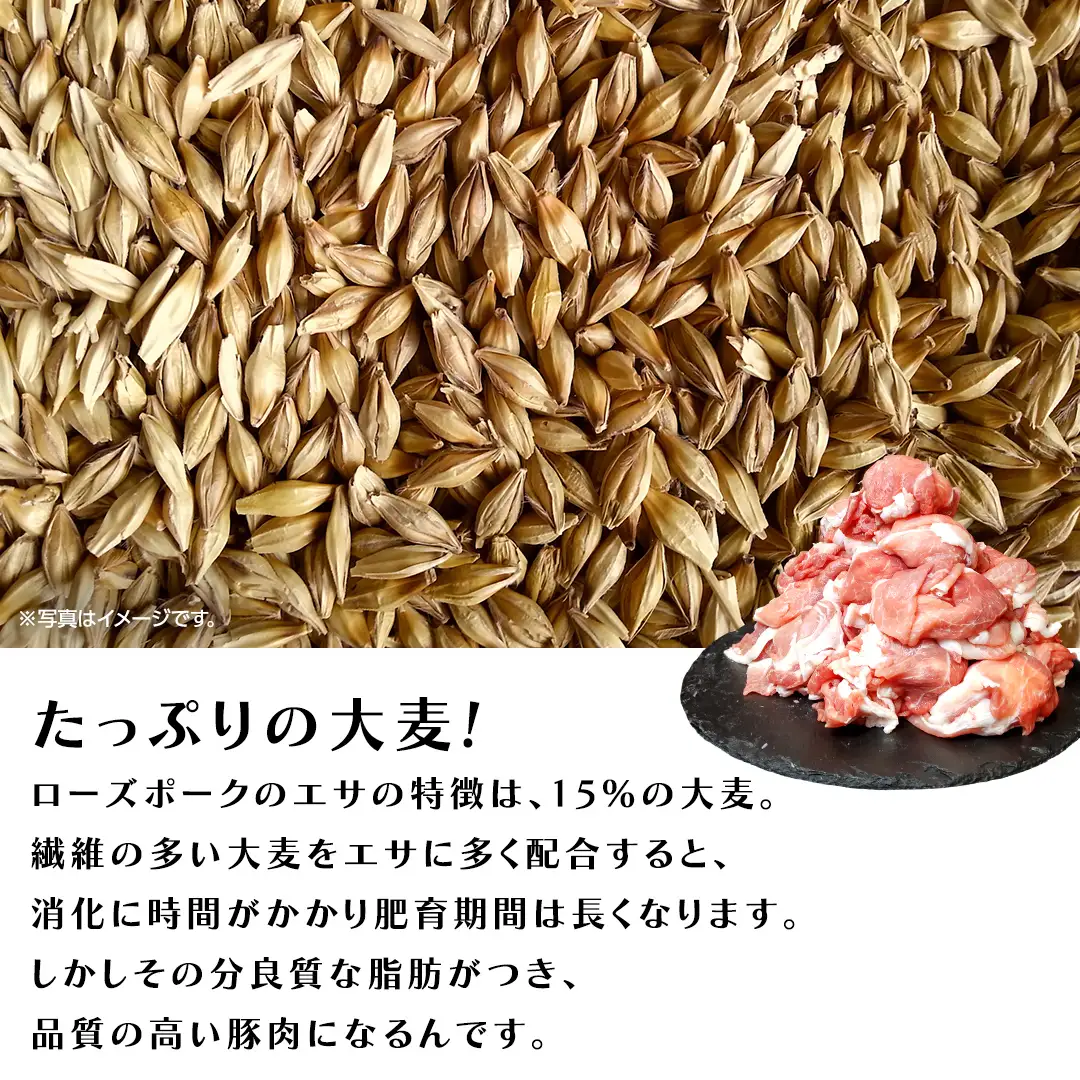 《ローズポーク》 小間 合計1kg (250g×4) (茨城県共通返礼品)