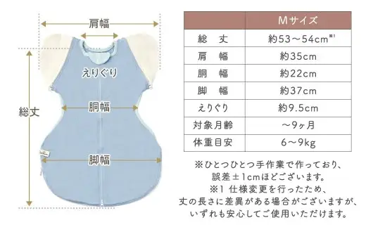【Mサイズ_花柄ブルー】ねくるみ 花柄 天使の羽 ストライプ 袖を外せる 足元開く 夜泣き 冬 春 スワドル 新生児 足元オープン オムツ替え 腕出し かわいい 赤ちゃん 赤ん坊 ベビー グッズ おくるみ 福岡県 北九州市
