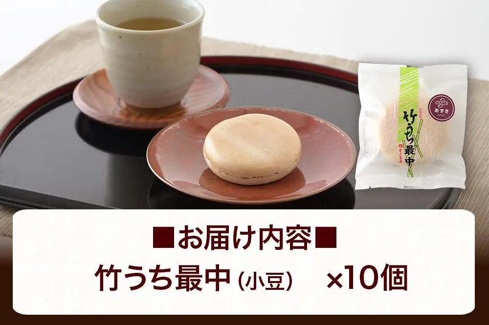 竹うちもなか 小豆 10個入 最中 秋田銘菓 お菓子のくろまる 秋田 美郷町
