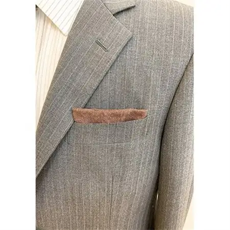 クラバットユキジ製　デニムポケットチーフ(ショコラブラウン)_装飾品・工芸品  服飾小物 _【1084653】