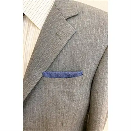 クラバットユキジ製　デニムポケットチーフ(インクブルー)_装飾品・工芸品  服飾小物 _【1084657】