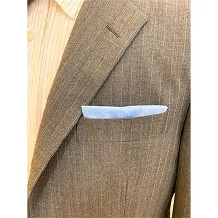 クラバットユキジ製　デニムポケットチーフ(ホリゾンブルー)_装飾品・工芸品  服飾小物 _【1084662】