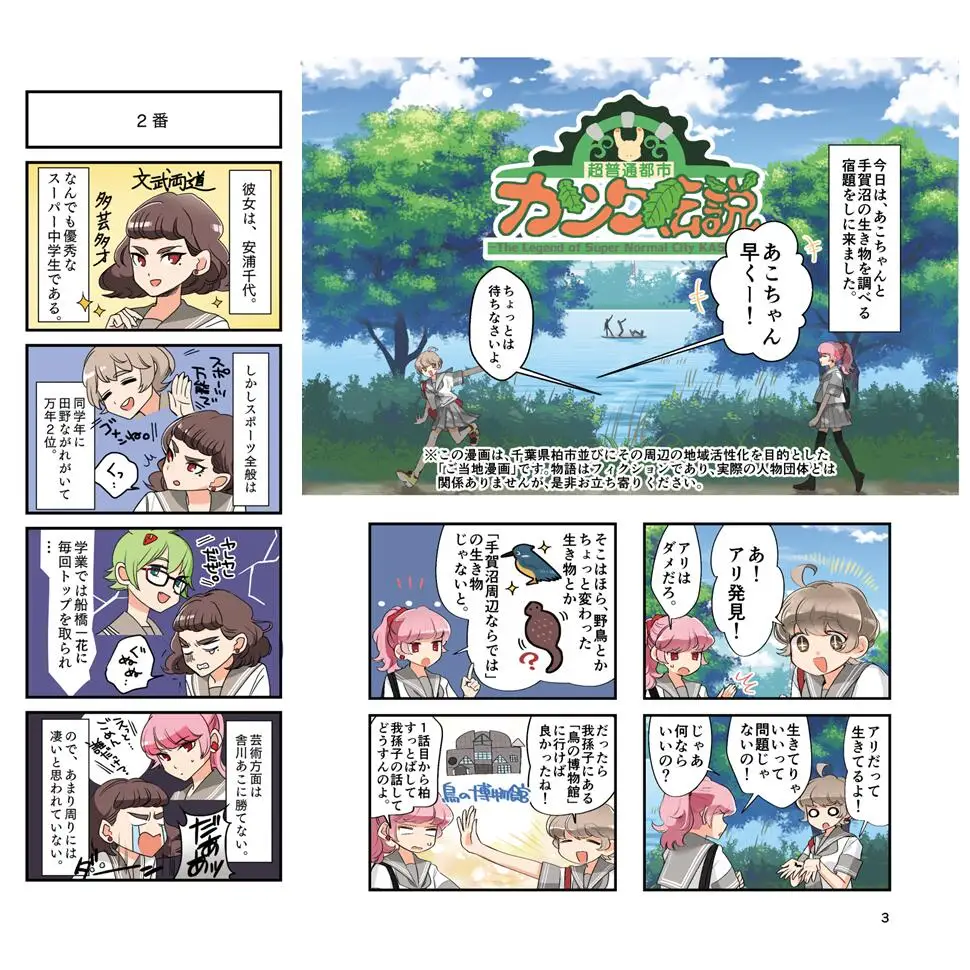 柏のご当地漫画3冊セット 〈  漫画 超普通都市カシワ伝説 ご当地 アニメ youtube ユーチューブ 配信 テレビアニメ  ゆるキャラ マンガ おすすめ 〉