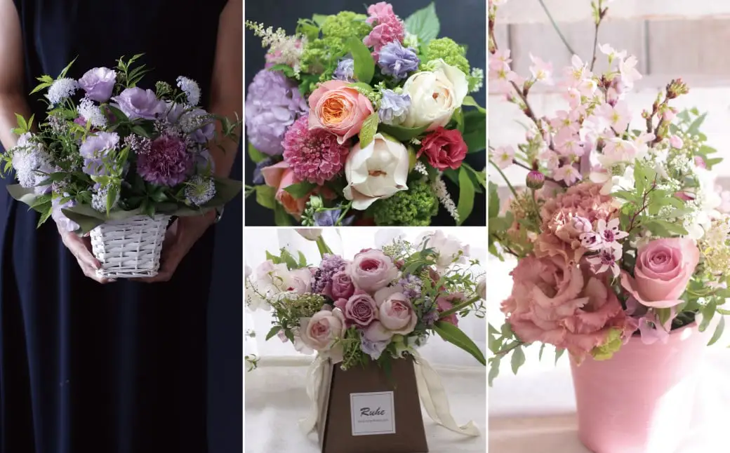【毎月お届け】季節のお花（生花・花器付き）の定期便・Sサイズ　3か月 〈 フラワーアレンジメント 花 定期便 記念日 誕生日 お祝い ギフト プレゼント インテリア 自宅用 全国発送 送料無料 冷蔵 そのまま飾れる かわいい ※お届け日指定不可 〉