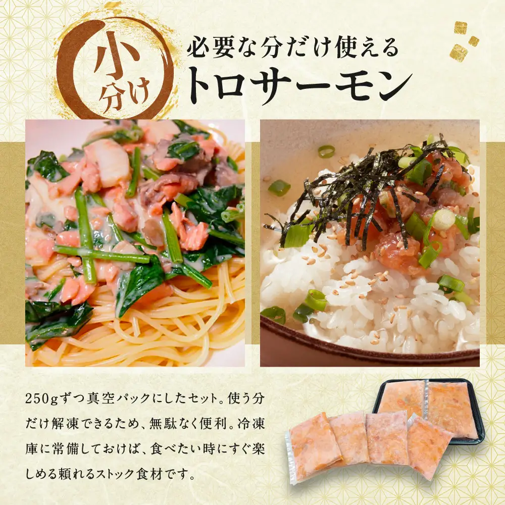【丸友水産】トロサーモン 250g×8パック 計2kg｜京都 トロサーモン ノルウェー産