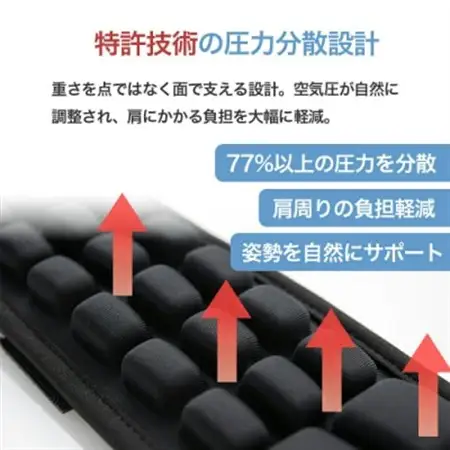 エア調整機能搭載!肩楽クッション【1726785】