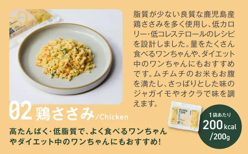 Buddy FOOD 人気セットA 3種6パック（黒毛和牛、鶏ささみ、サバ） K390-001_11 国産 魚 牛肉 鶏肉 ペットフード