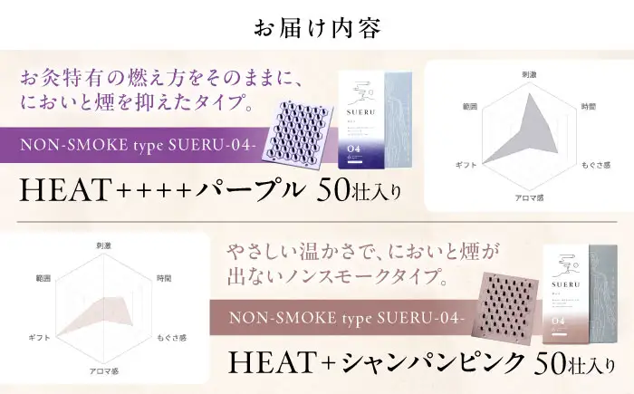 【お灸2箱セット】SUERU04シリーズ パープル・シャンパンピンク 各1箱 [AQEA006]灸