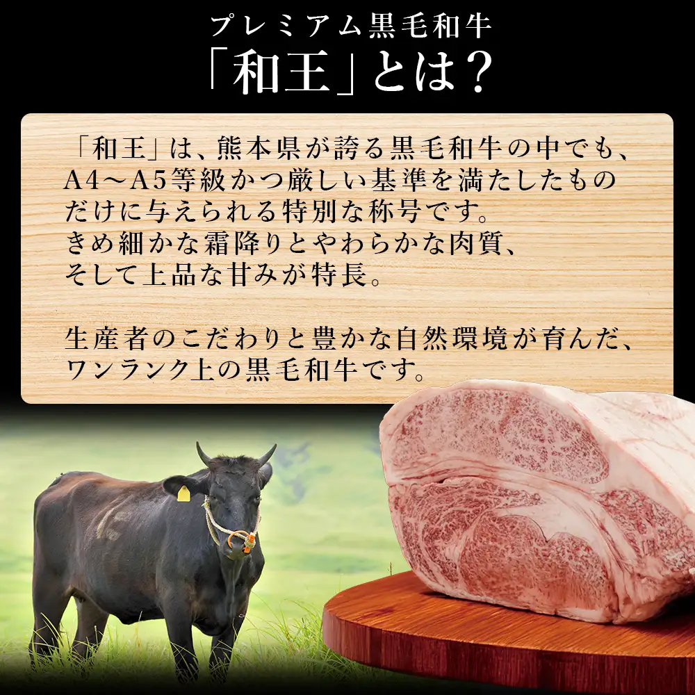 【ふるさと納税】 プレミアム 黒毛和牛 「和王」 切り落とし 1kg (500g×2パック) A4 A5 等級 和王 肉 牛肉 切り落とし 訳あり 冷凍 小分け 熊本県 水上村